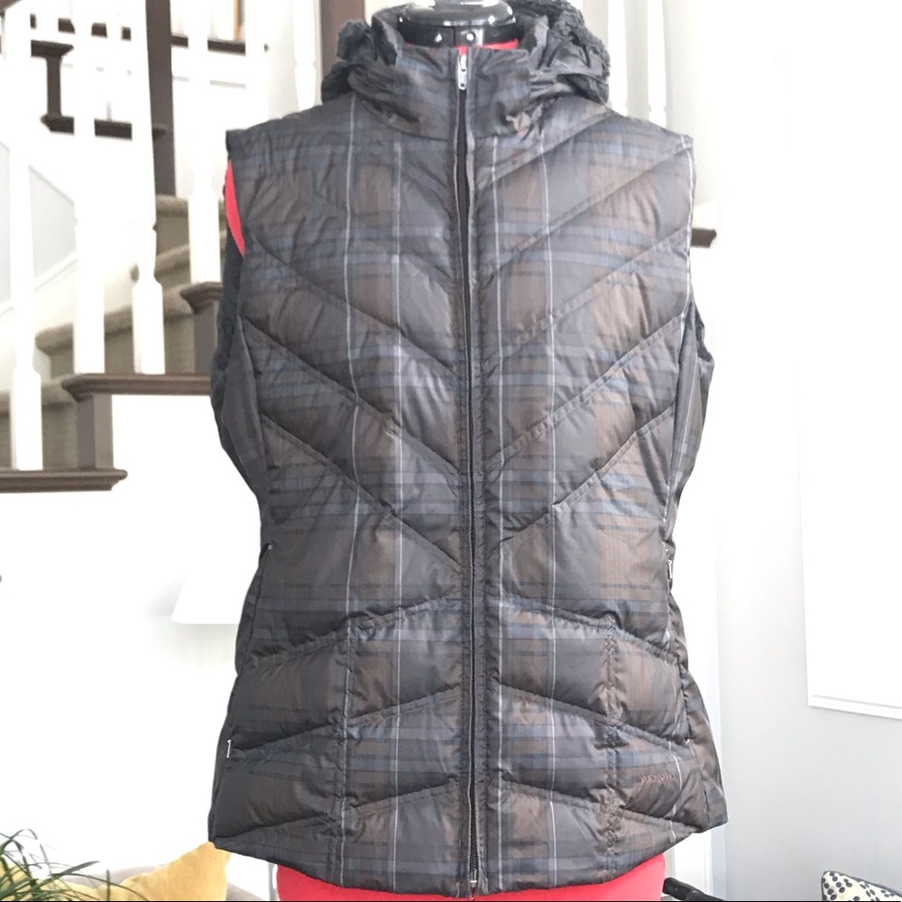 Patagonia Women’s Down Tartan Hooded Vest